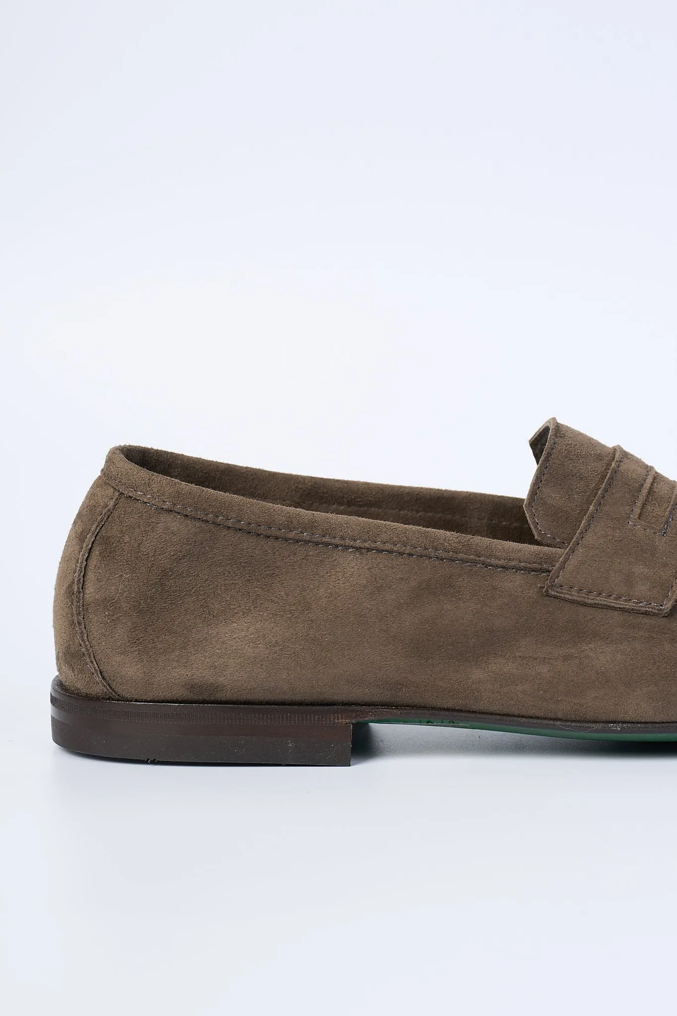 Green George Mocassino Velour Tortora Uomo