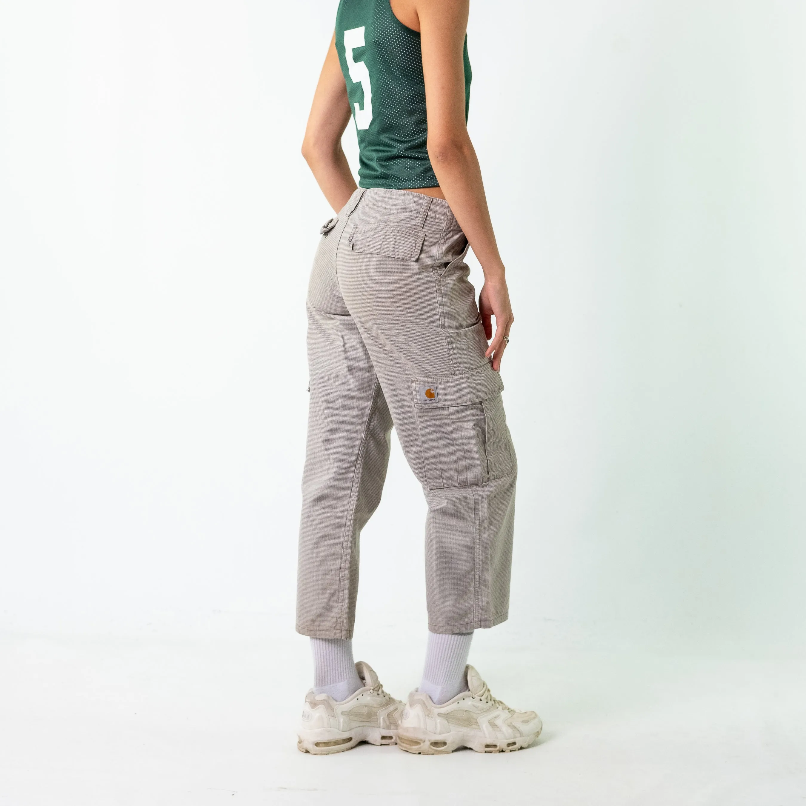 Grey 90s Carhartt Woven Cargo Pants Baggy Pants (30)