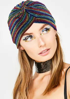 Groovy Vibez Shimmer Stripe Hat-