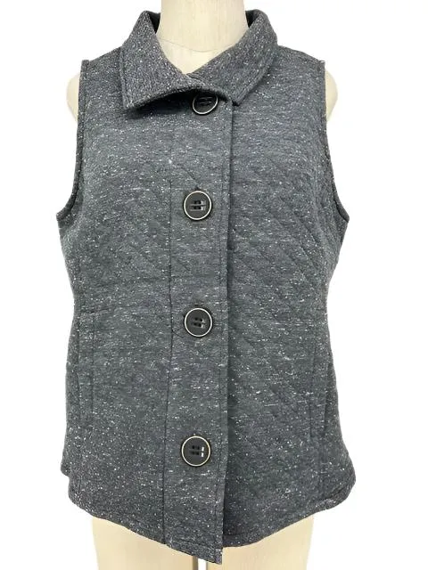 Habitat Quilted Knit Vest/Heathered Charcoal