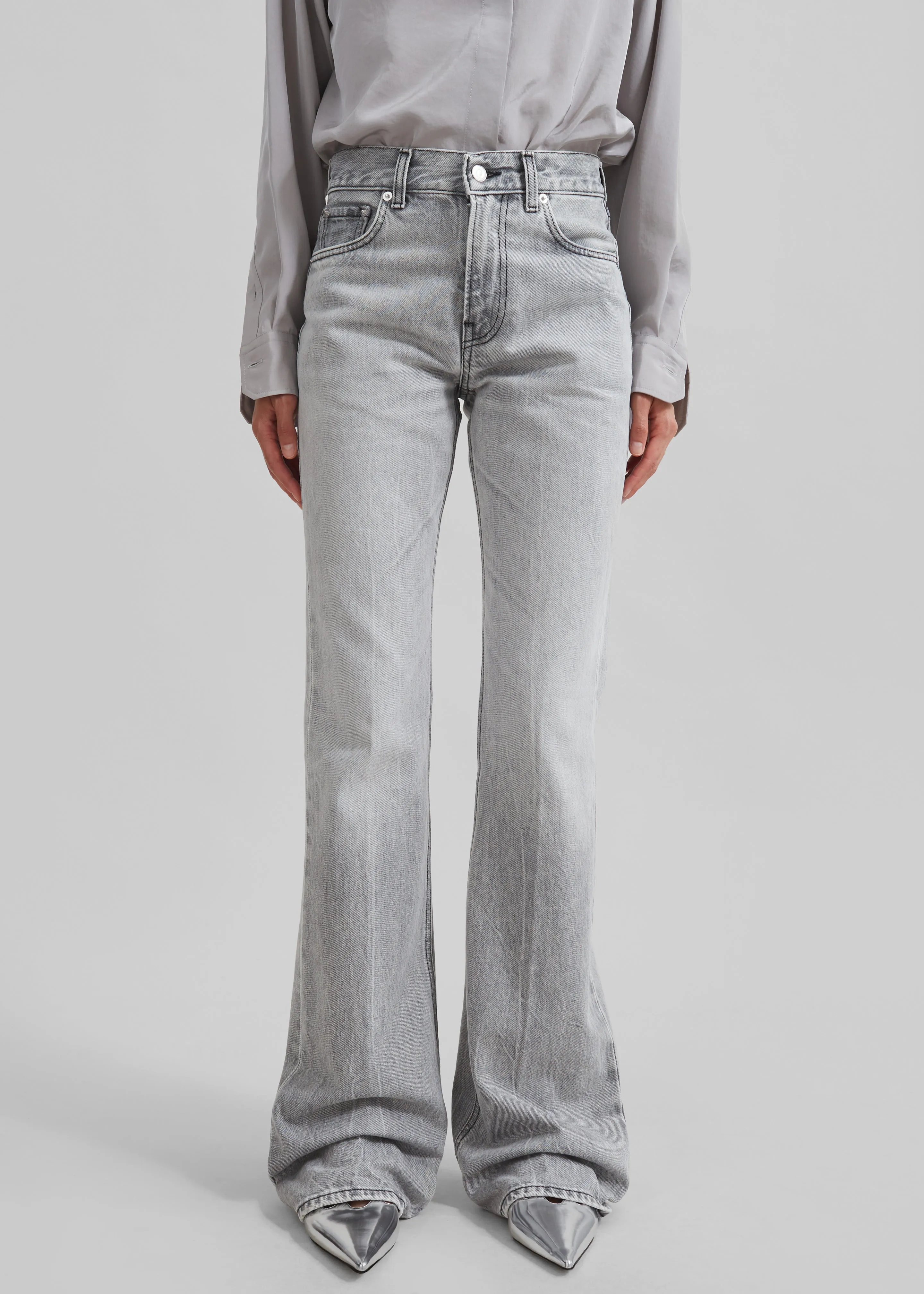 Haikure Flora Flared Jeans - Fog Grey