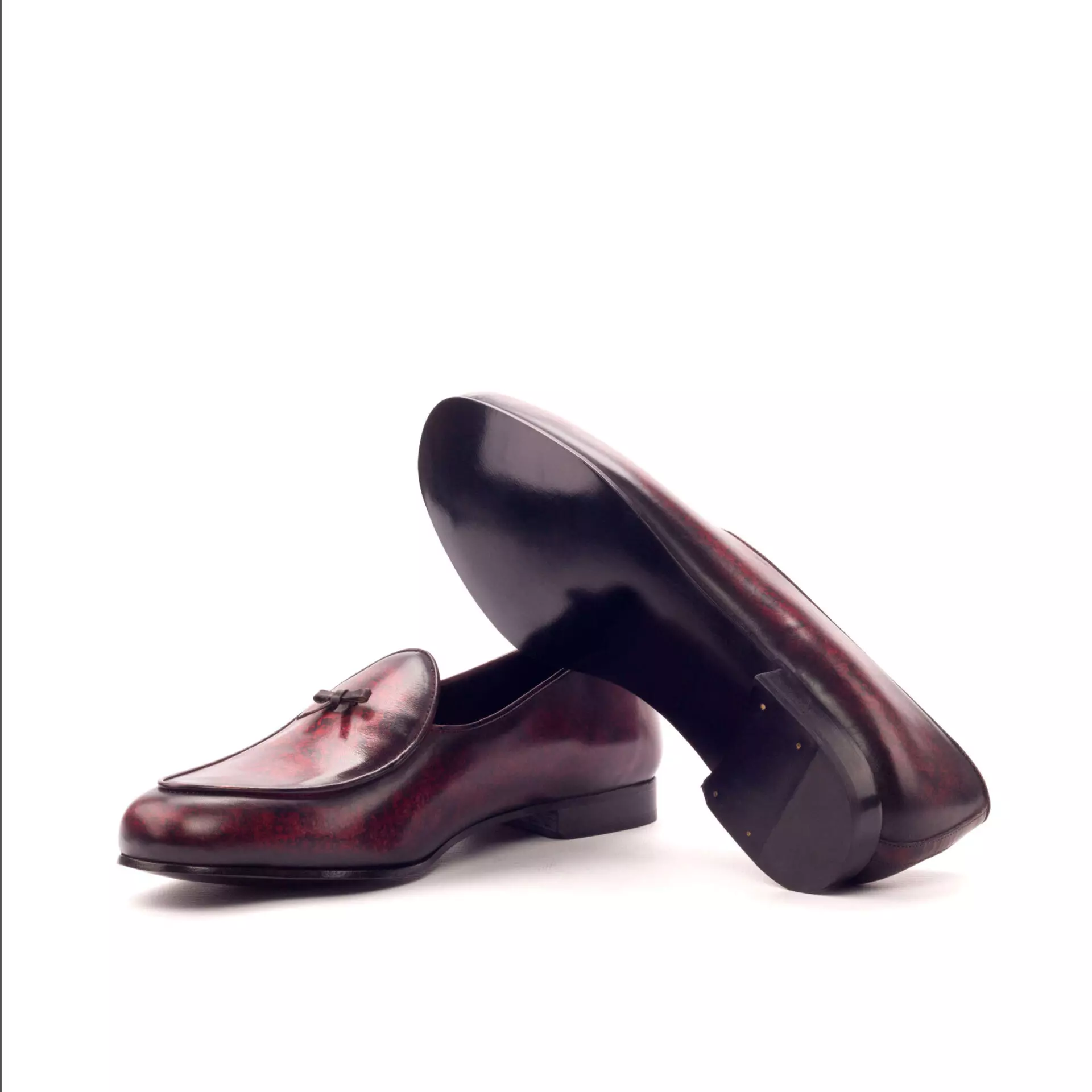 --Hand Made Patina Belgian Slipper Shoe-