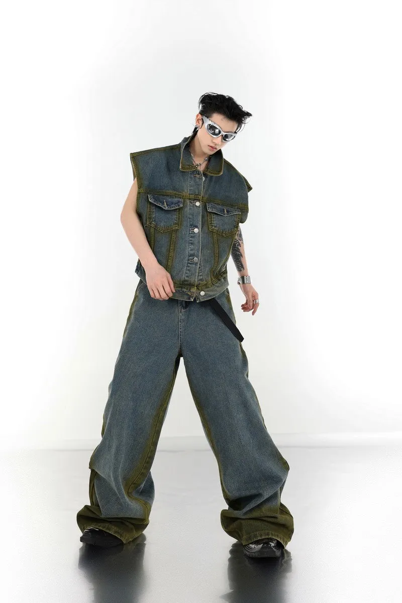 Hand Painted Jeans Vest