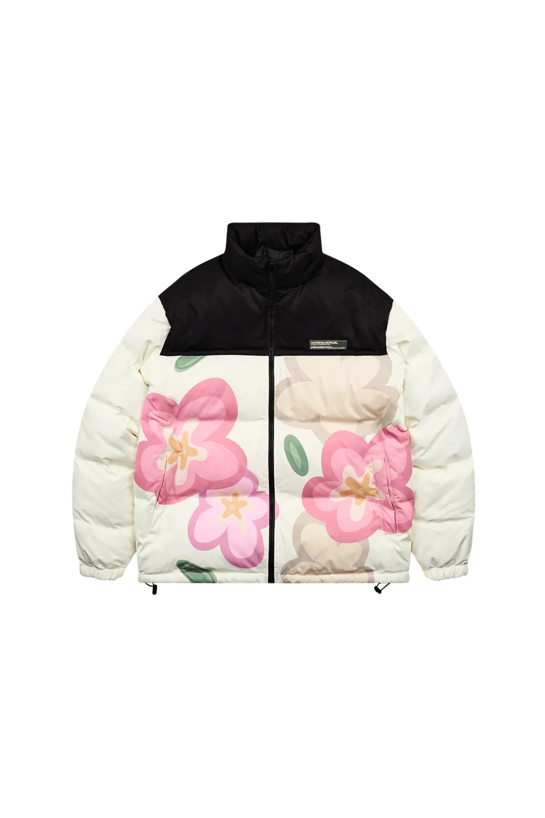 Handpainted Cartoon Flowers Down Jacket