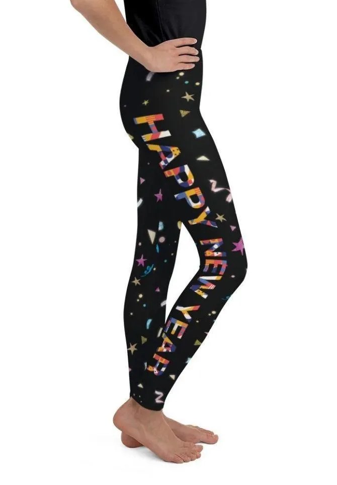 Happy New Year Youth Leggings