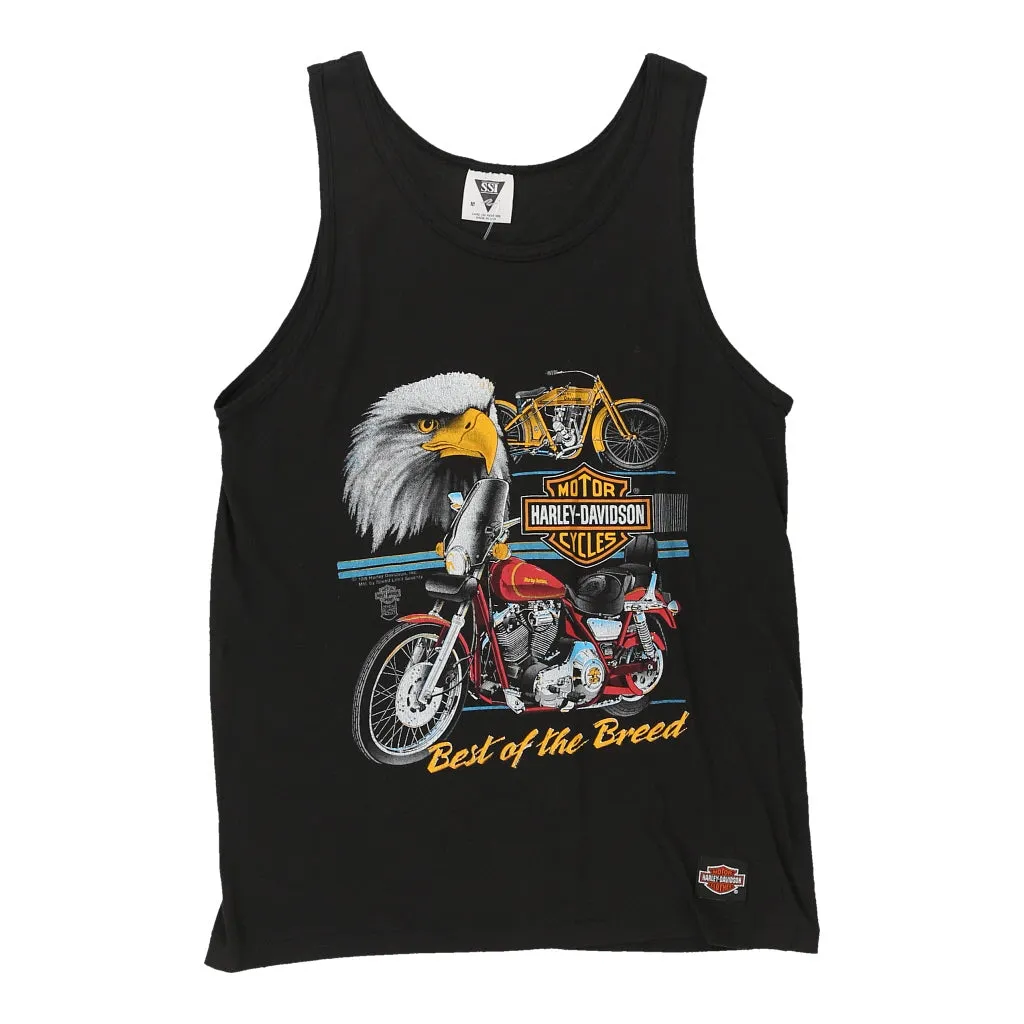 Harley Davidson Graphic Vest - Medium Black Cotton