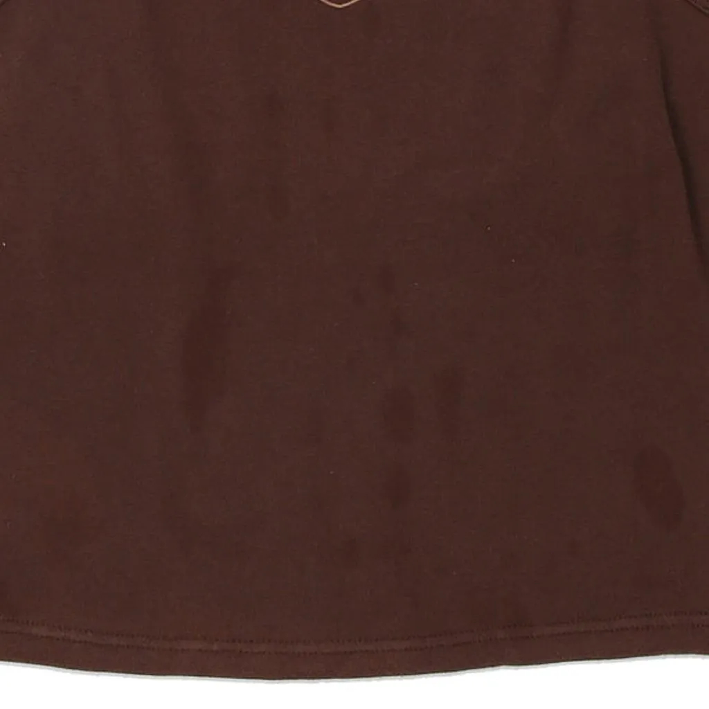 Harley Davidson Spellout Vest - Large Brown Cotton