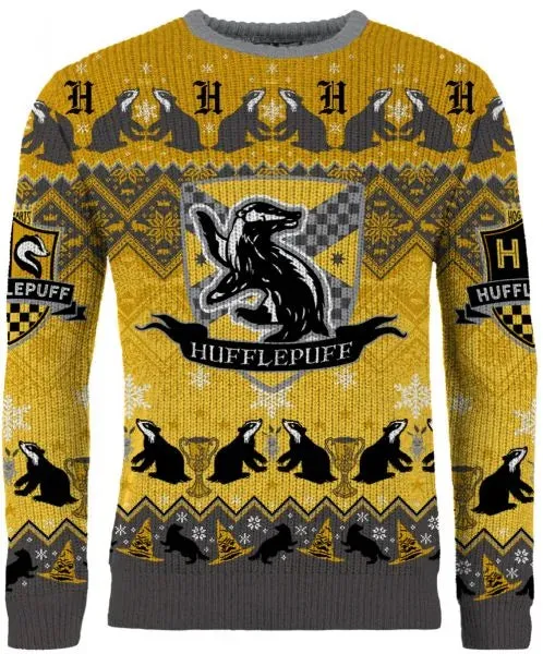 Harry Potter Hufflepuff Christmas Jumper