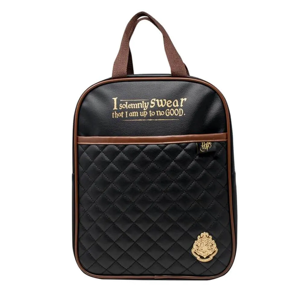 Harry Potter Quilted Backpack Black
