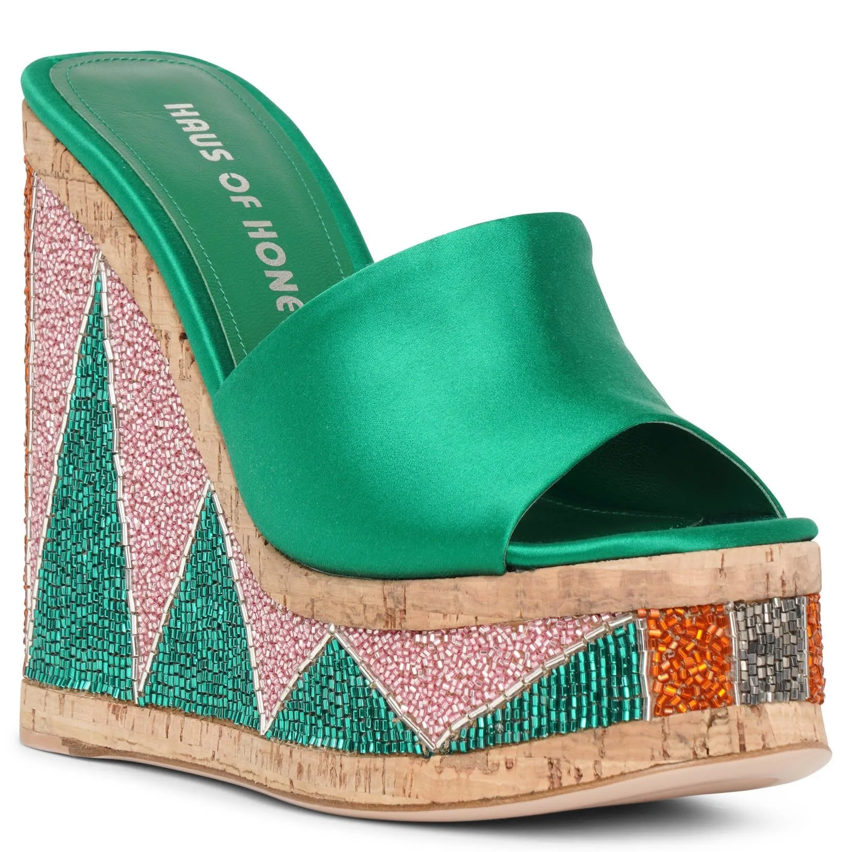 Haus of Honey Lust Bead wedge mules