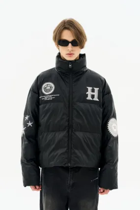 H/C Religious Cross Printed Down Jacket