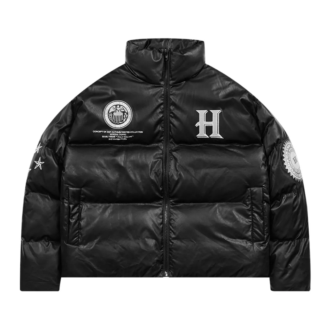 H/C Religious Cross Printed Down Jacket