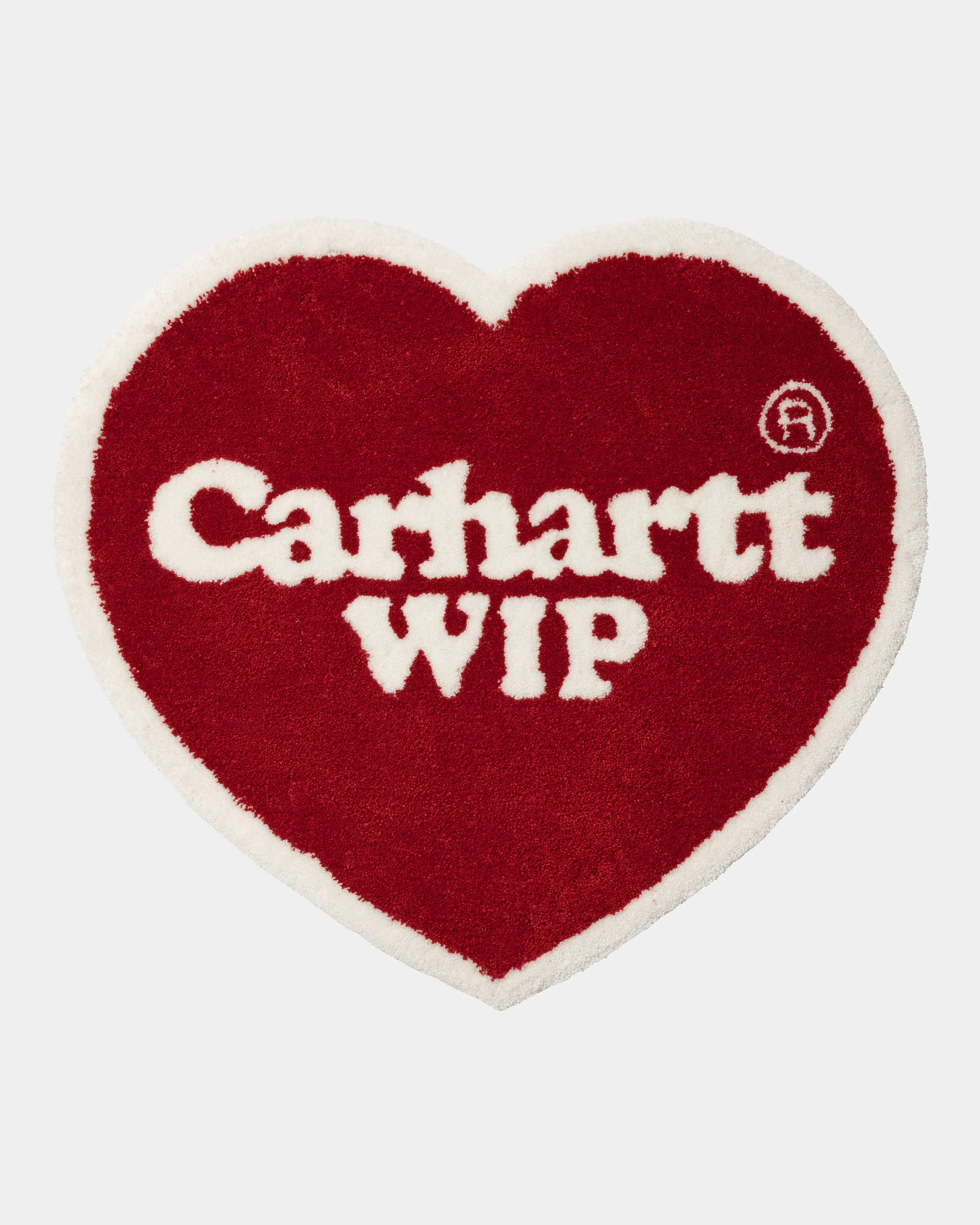 Heart Rug Red/ White
