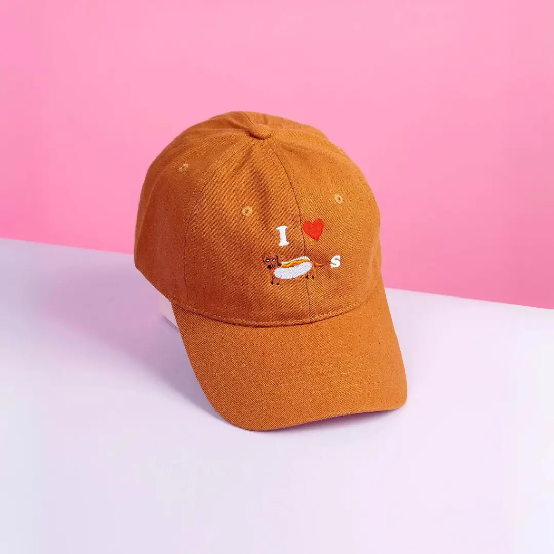 Heart Weiner Dogs Baseball Hat