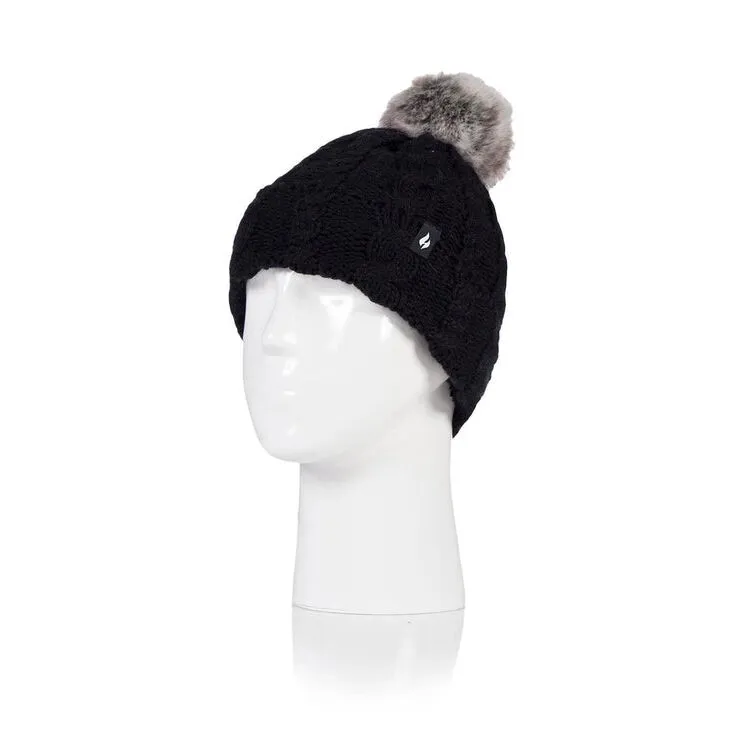 Heat Holders Women's Roll-Up Pom Hat