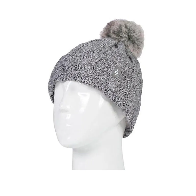 Heat Holders Women's Roll-Up Pom Hat