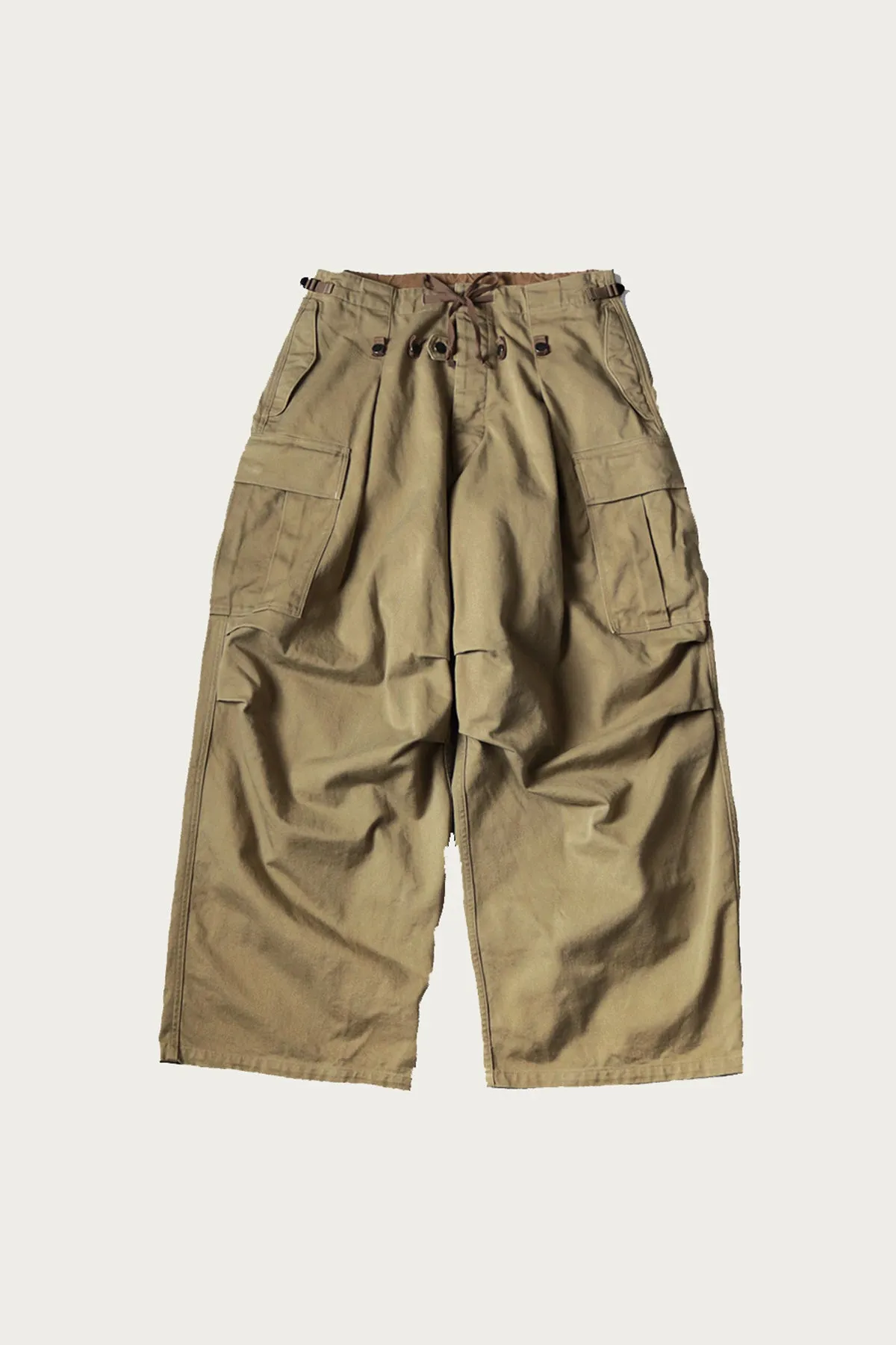 Heavy Drill Cotton JUMBO Cargo Pants - Beige