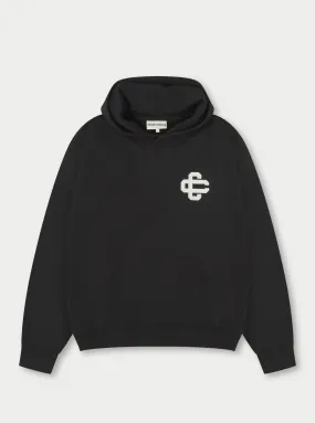 HEAVYWEIGHT APPLIQUE EMBLEM HOODIE - BLACK