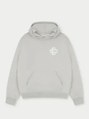 HEAVYWEIGHT APPLIQUE EMBLEM HOODIE - GREY MARL