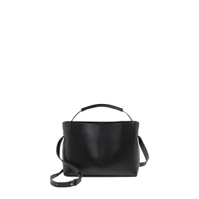 Hedda Mini Black Leather Hand Bag