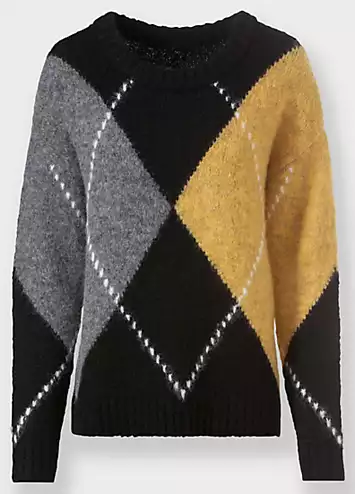 Heine Diamond Pattern Jumper | Grattan