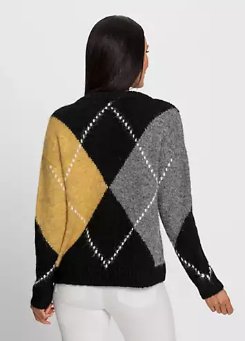 Heine Diamond Pattern Jumper | Grattan