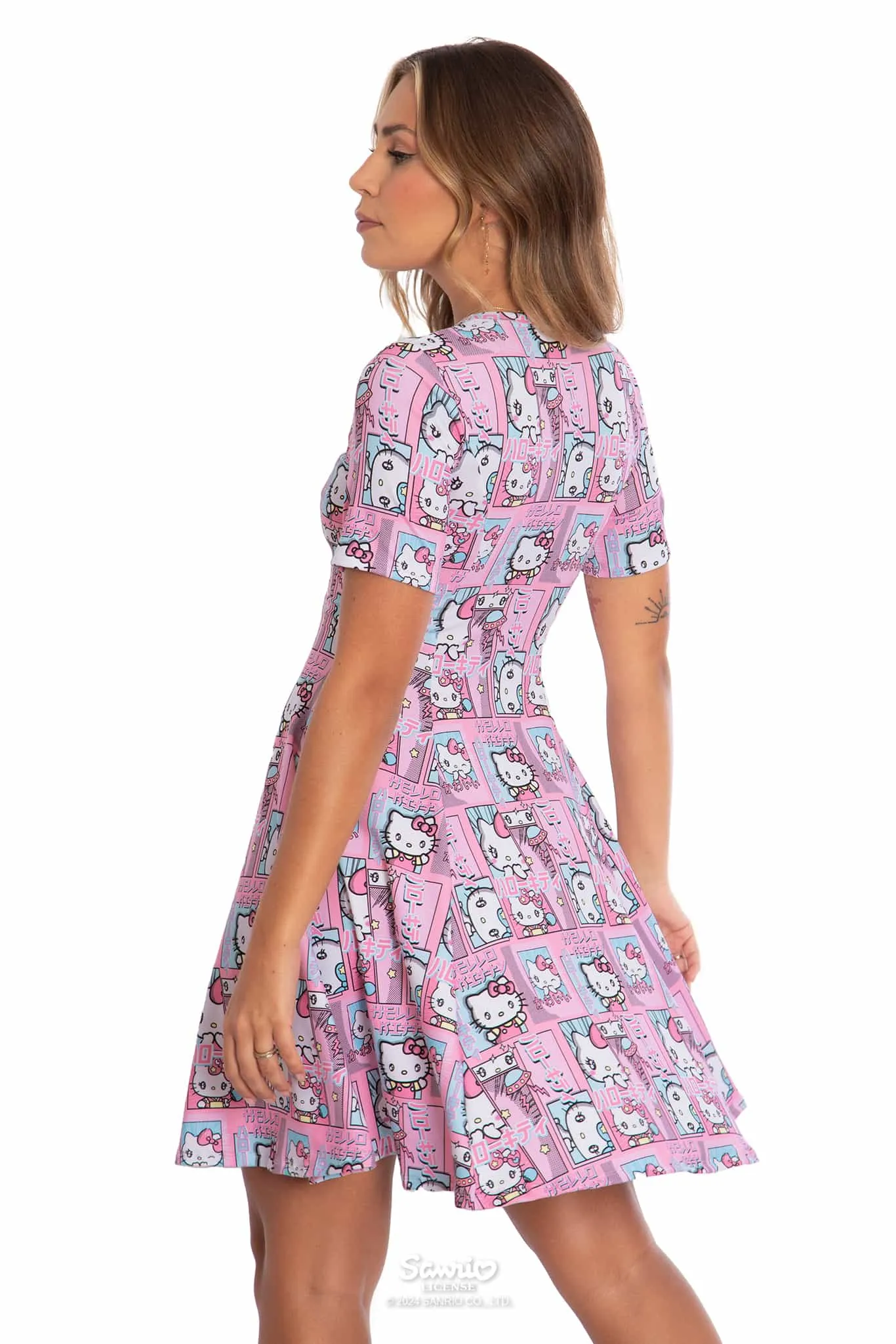 Hello Kitty Manga Longline Evil Tee Dress