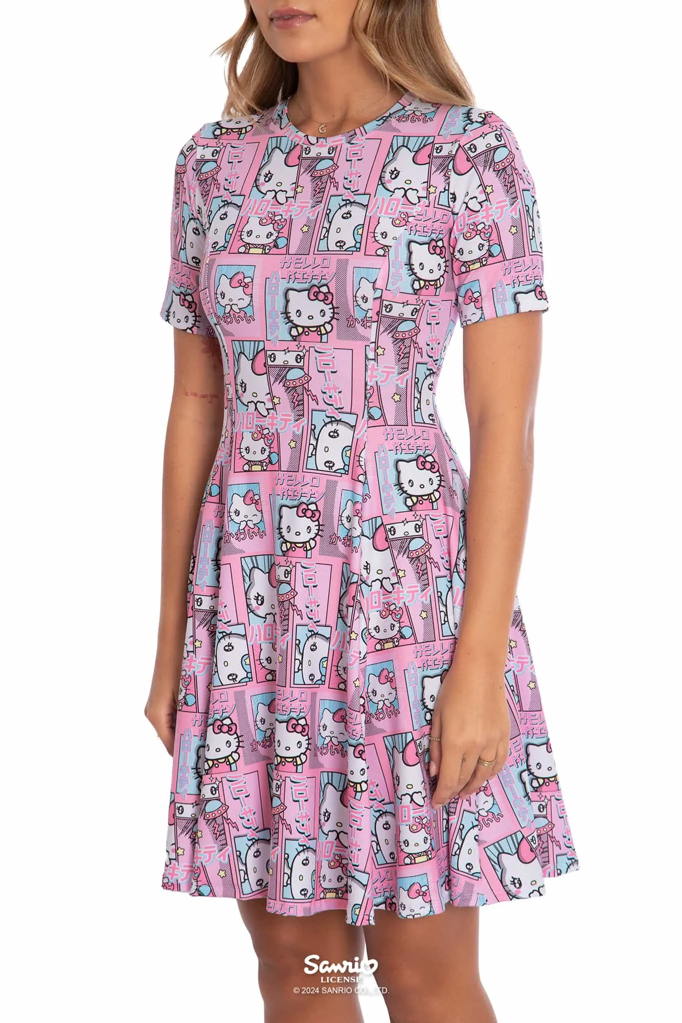 Hello Kitty Manga Longline Evil Tee Dress