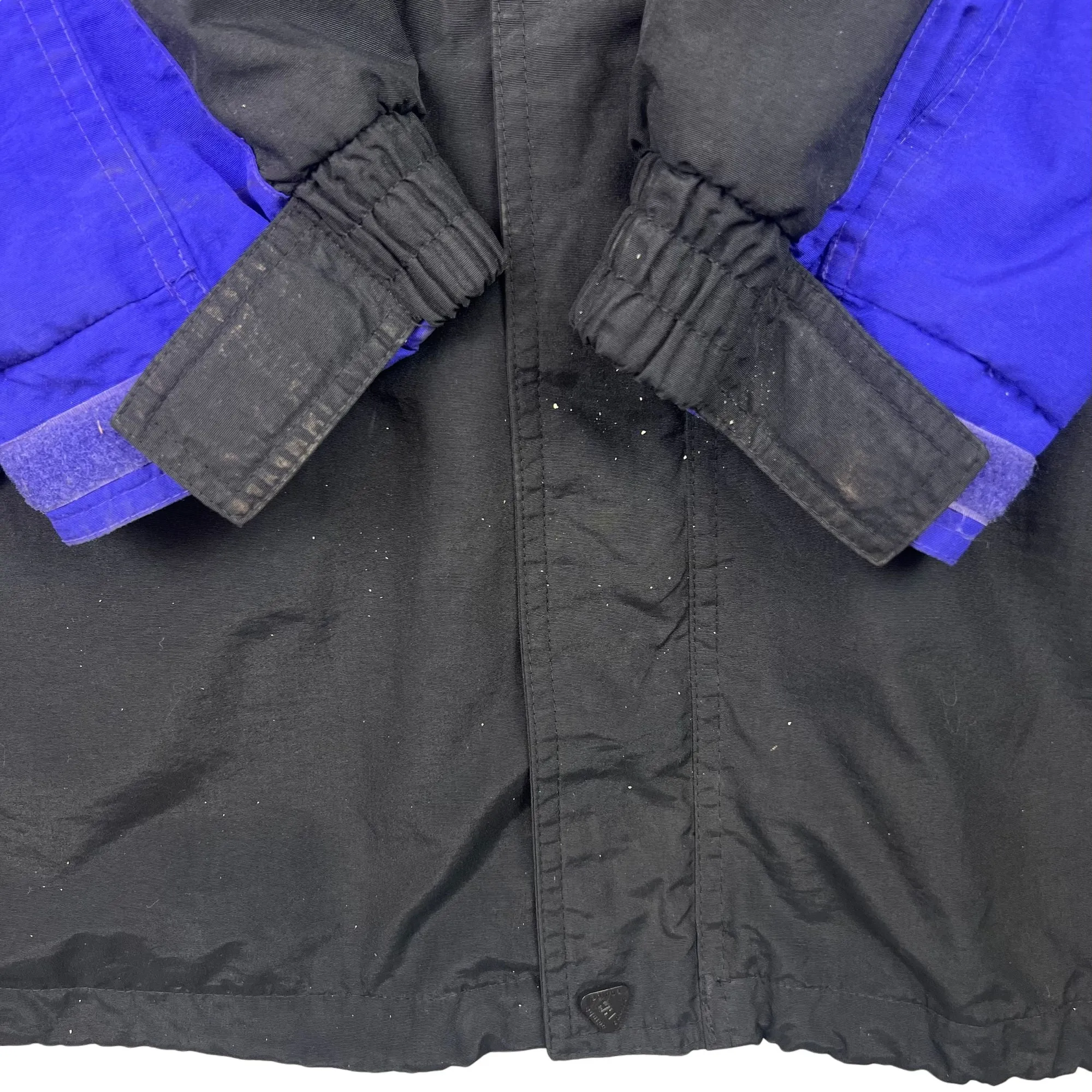 Helly Hansen 90's Equipe Outershell Ski Hooded Jacket Black Blue