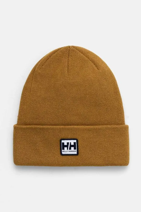 Helly Hansen beanie green color thick knit