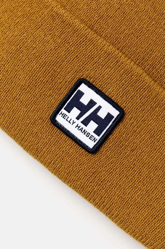 Helly Hansen beanie green color thick knit