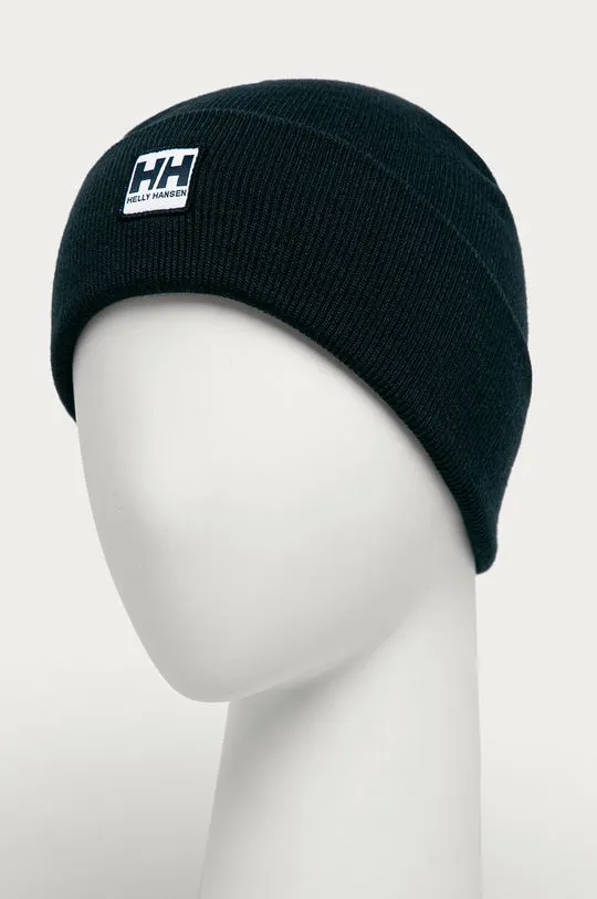 Helly Hansen beanie navy blue color thick knit