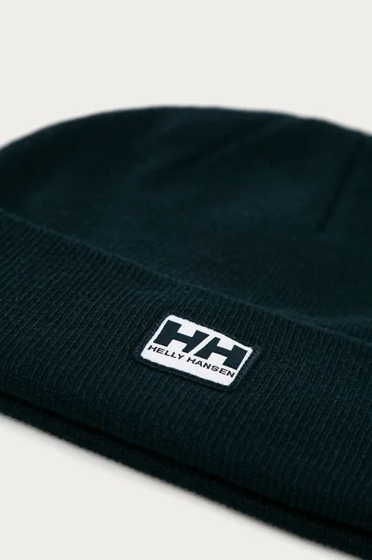 Helly Hansen beanie navy blue color thick knit