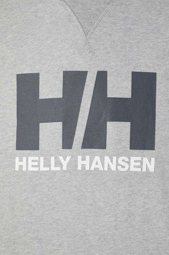 Helly Hansen cotton sweatshirt men's gray color with a print 34000