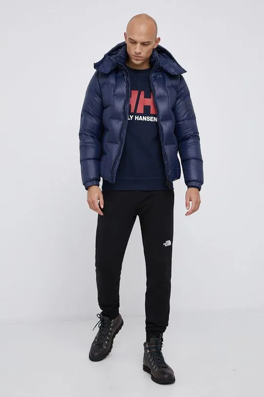 Helly Hansen cotton sweatshirt men's navy blue color with a print 34000