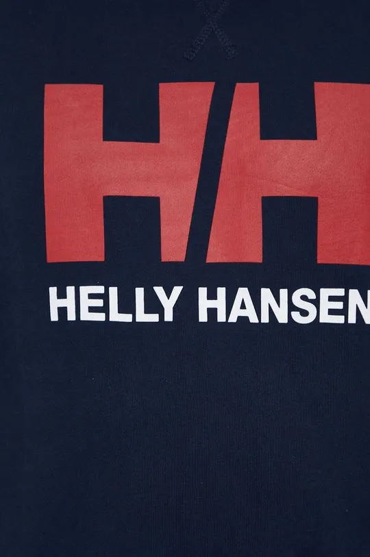 Helly Hansen cotton sweatshirt men's navy blue color with a print 34000