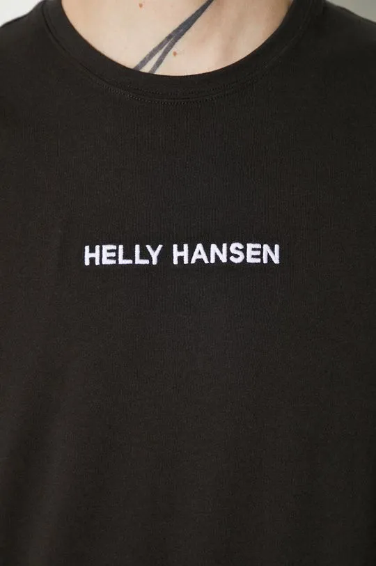 Helly Hansen cotton t-shirt black color