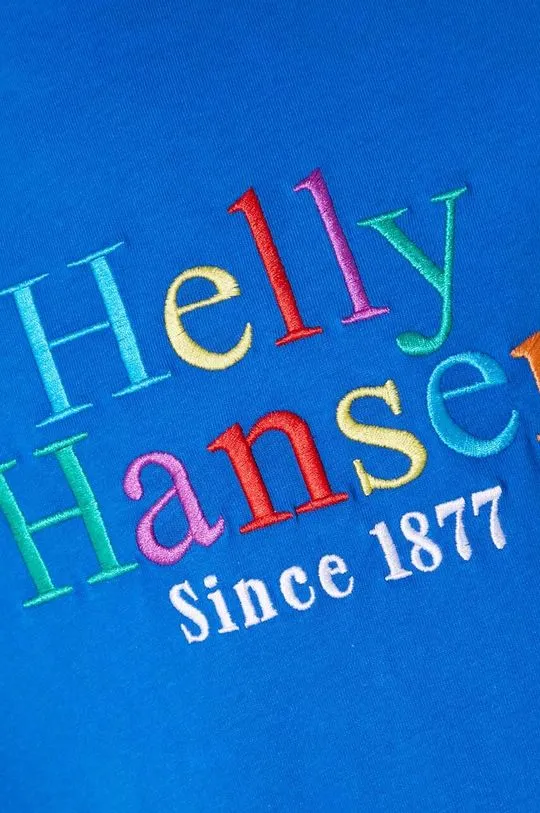 Helly Hansen cotton t-shirt blue color