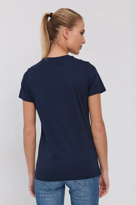 Helly Hansen cotton t-shirt navy blue color