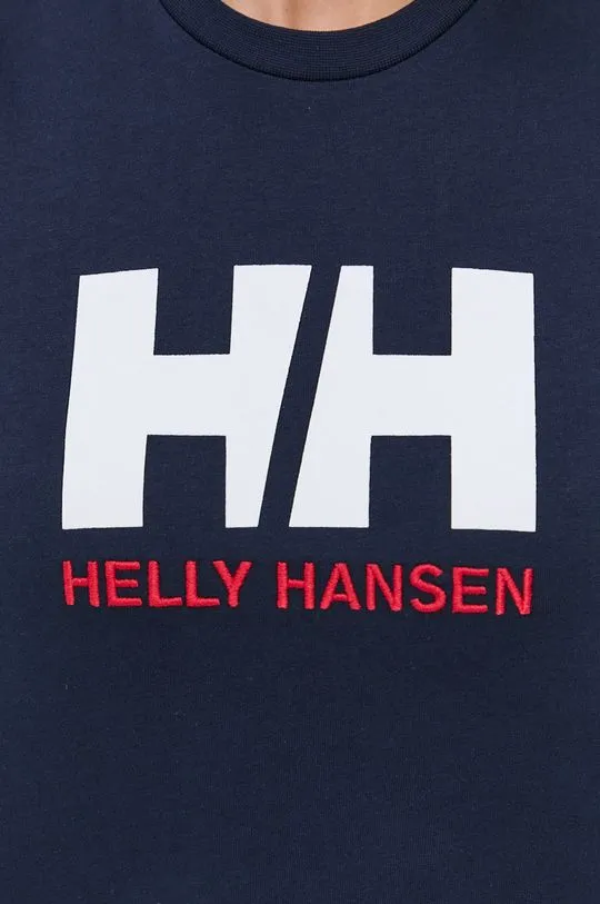 Helly Hansen cotton t-shirt navy blue color