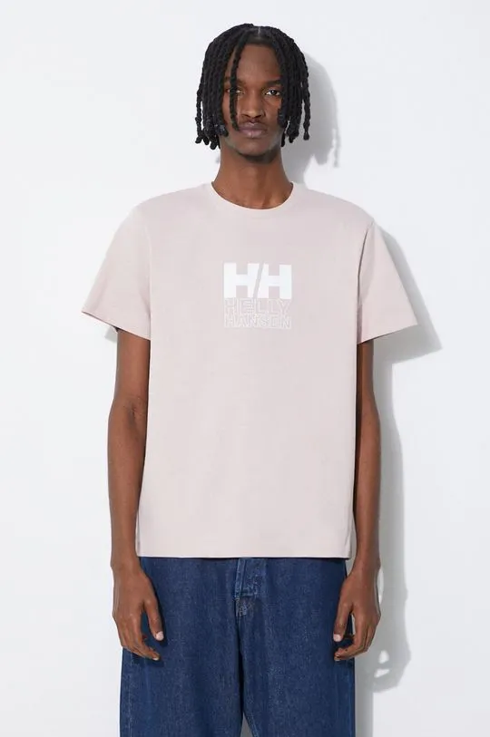 Helly Hansen cotton t-shirt pink color