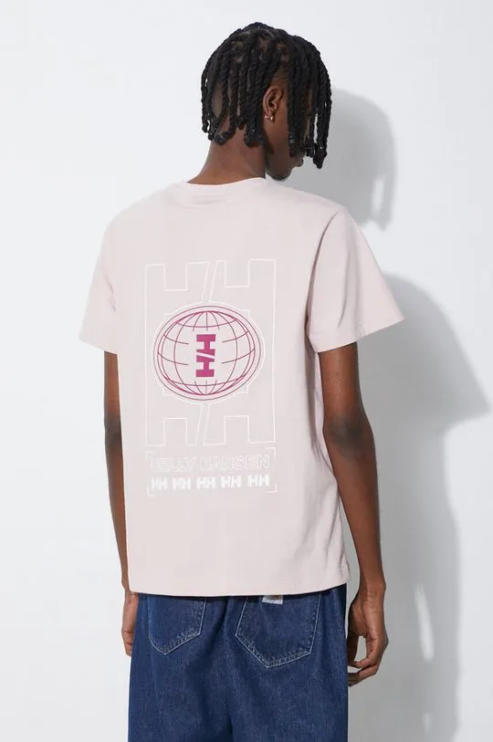 Helly Hansen cotton t-shirt pink color