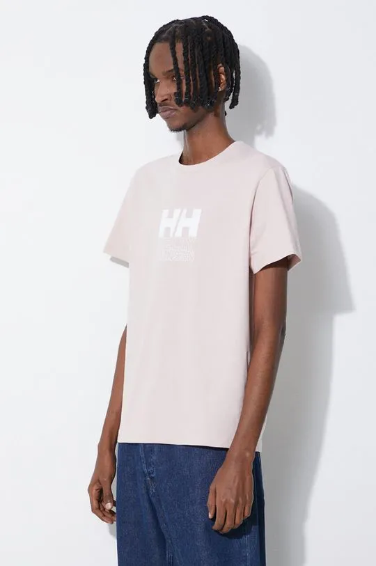 Helly Hansen cotton t-shirt pink color