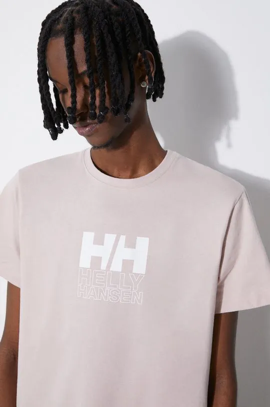 Helly Hansen cotton t-shirt pink color