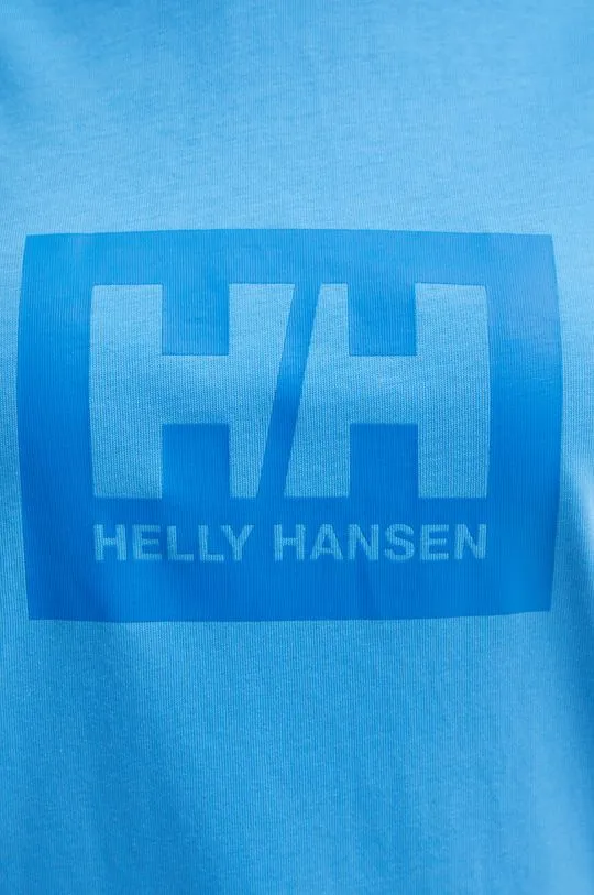 Helly Hansen cotton t-shirt TOKYO blue color with a print 53285