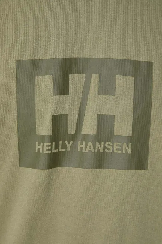 Helly Hansen cotton t-shirt TOKYO green color with a print 53285