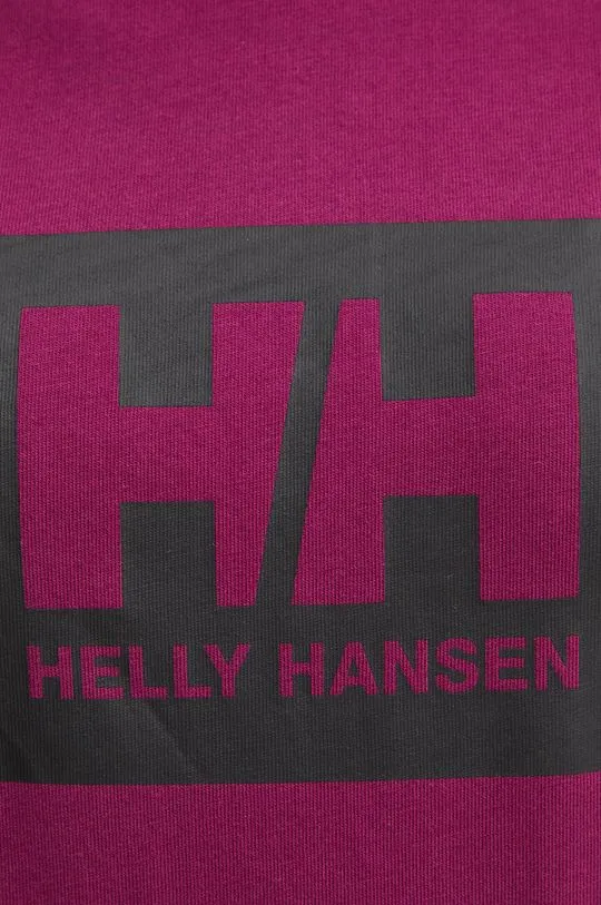 Helly Hansen cotton t-shirt TOKYO violet color with a print 53285