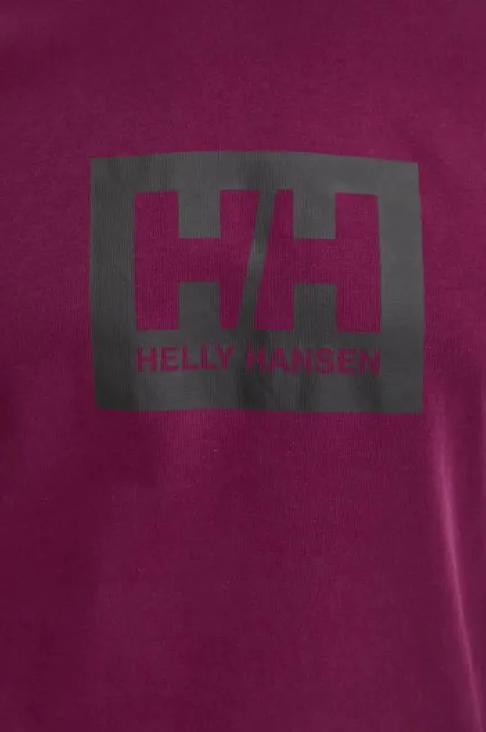 Helly Hansen cotton t-shirt TOKYO violet color with a print 53285