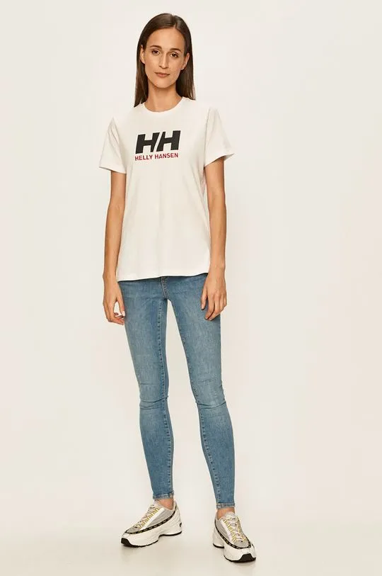 Helly Hansen cotton t-shirt white color