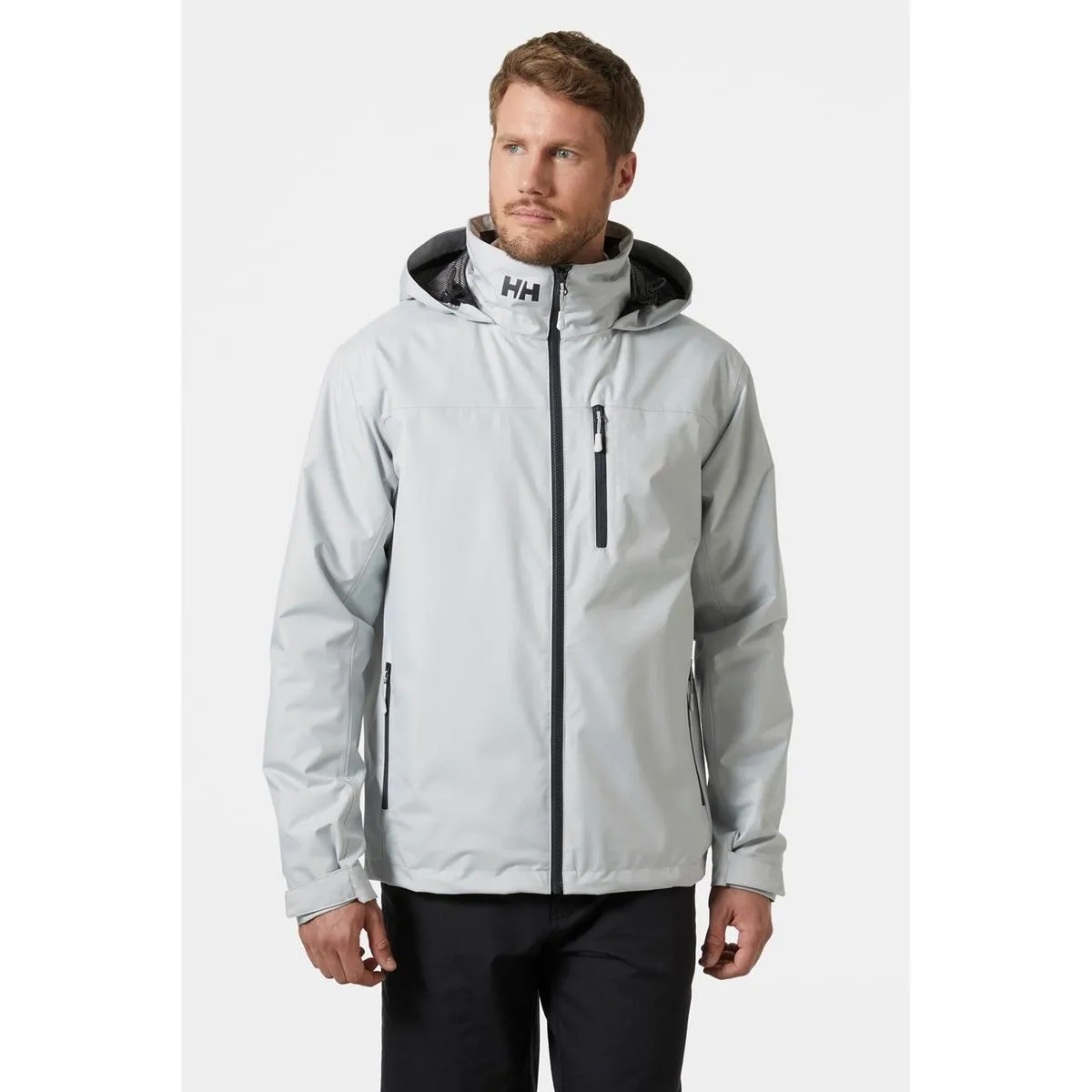 Helly Hansen Sport Crew Hooded Midlayer Sailing Jacket 2.0 Grey Fog